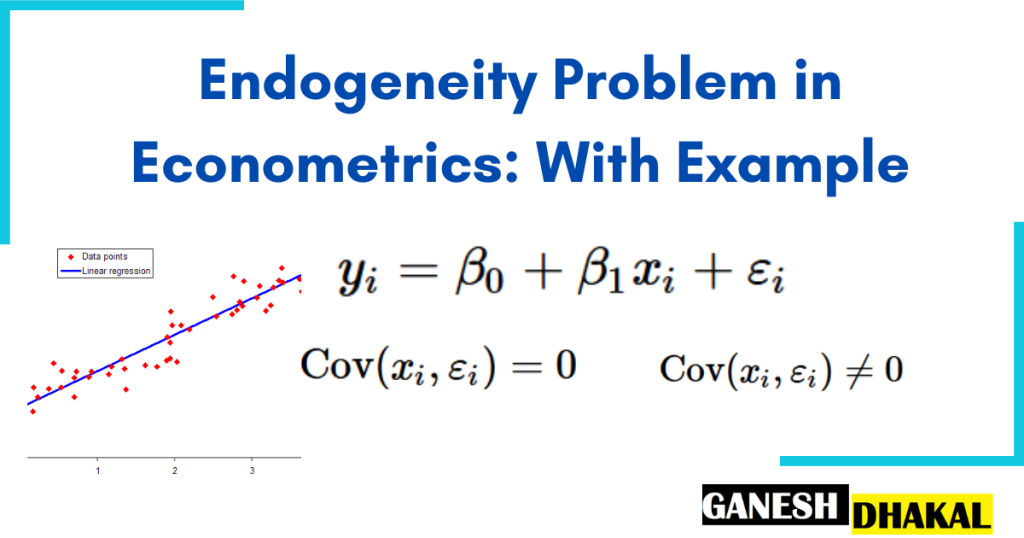 endogeneity problem in econometrics, with example