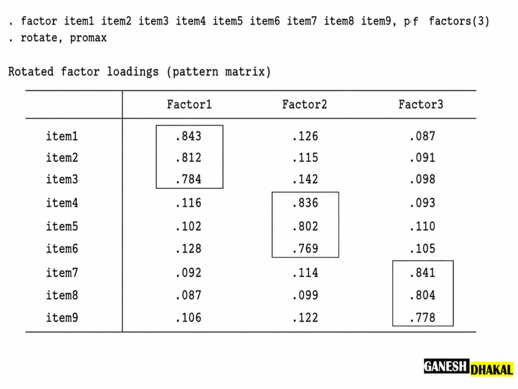 Simple structure for EFA
